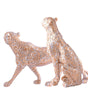 Handmade Golden Leopard Figurines Set – Luxury Resin Cheetah Statues with Carved Patterns for Modern Home Décor Set Of Two (BLACKLUXE CRAFTS) - BLACKLUXECRAFTS