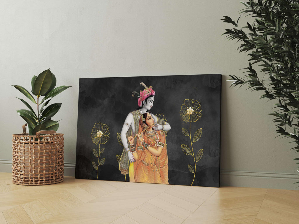 BLACKLUXE LIFESTYLE LTD Radha Krishna Paintings For Wall Decoration With Frame Canvas Painting For Living Room Bedroom Home Office & Hotels - BLACKLUXECRAFTS