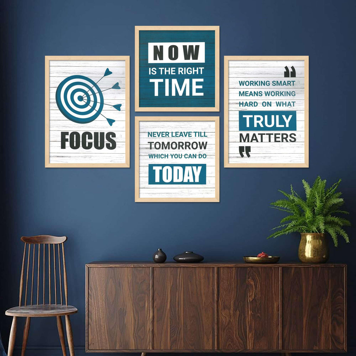 Inspirational Wall Art Set of 4 | Motivational Quote Framed Prints for Office, Home, and Bedroom Decor | Modern Positive Focus Artwork
( 36X24 Inches ) (BLACKLUXE CRAFTS) - BLACKLUXECRAFTS
