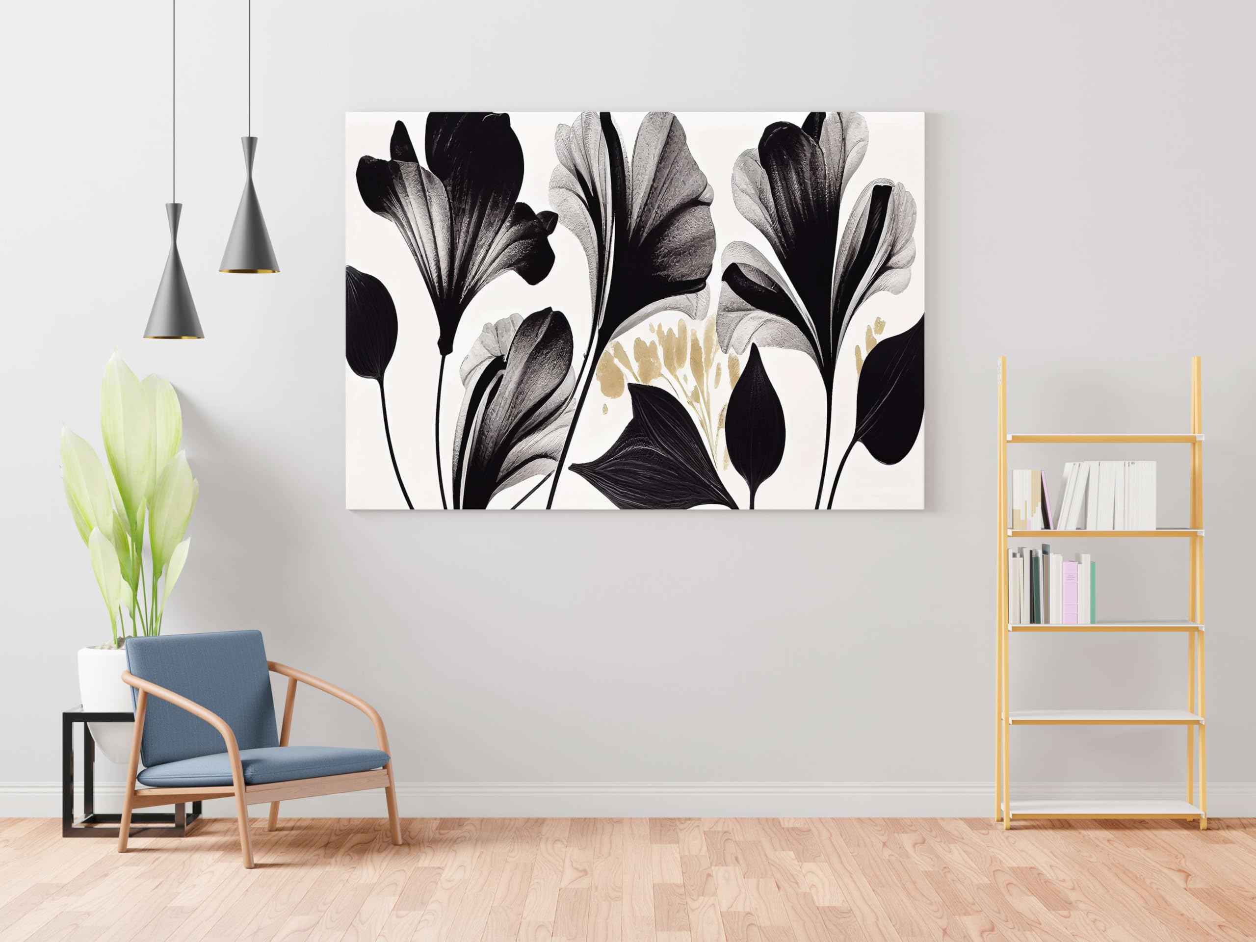 BLACKLUXE LIFESTYLE LTD Flower Paintings For Wall Decoration With Frame Canvas Painting For Living Room Bedroom Home Office & Hotels - BLACKLUXECRAFTS