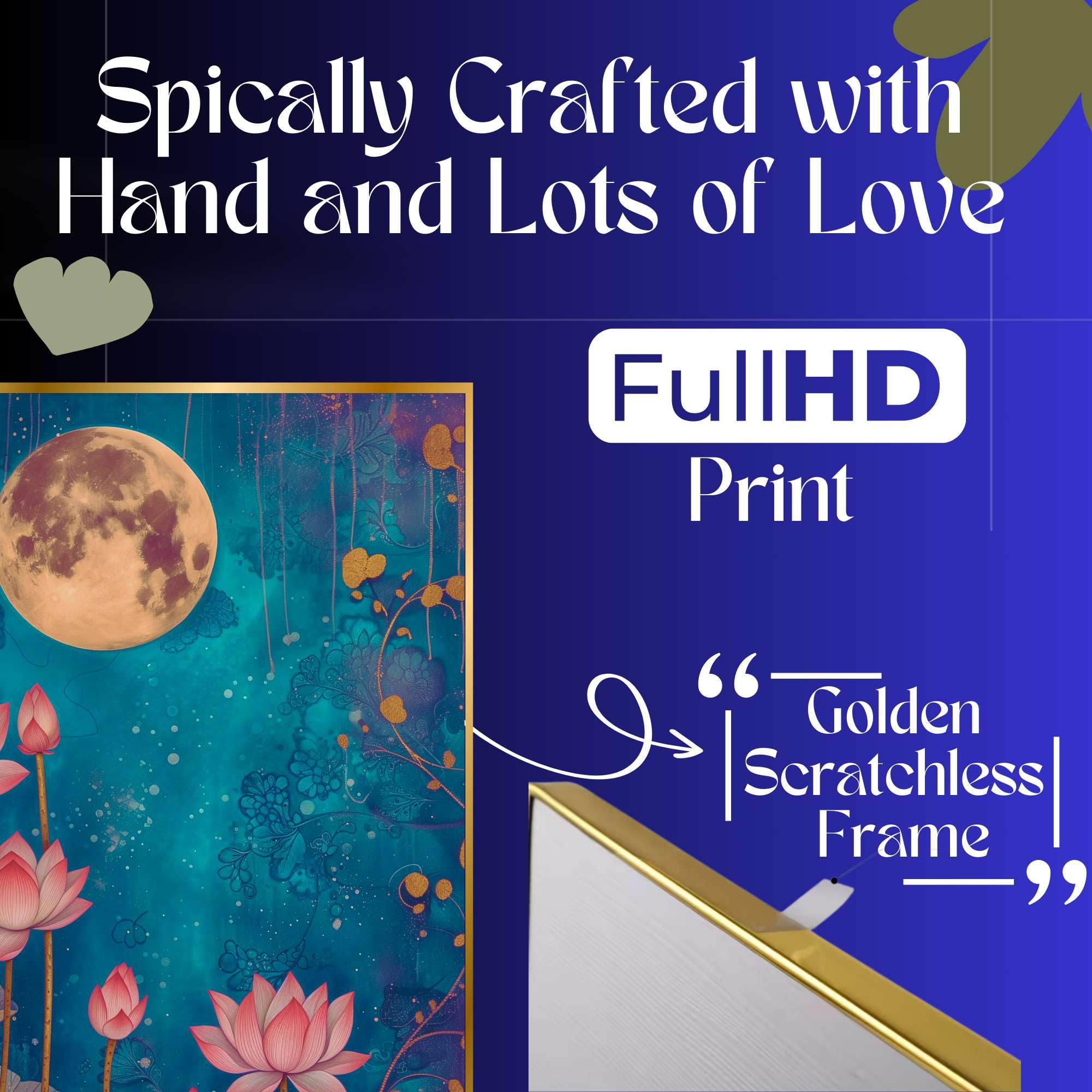 BLACKLUXE LIFESTYLE LTD Set of Three Wall Paintings for Wall Dacoration Golden Framed Wall Paintings for Living Room & Bedroom Wall Art for Home Decoration & Office Wall Décor - BLACKLUXECRAFTS