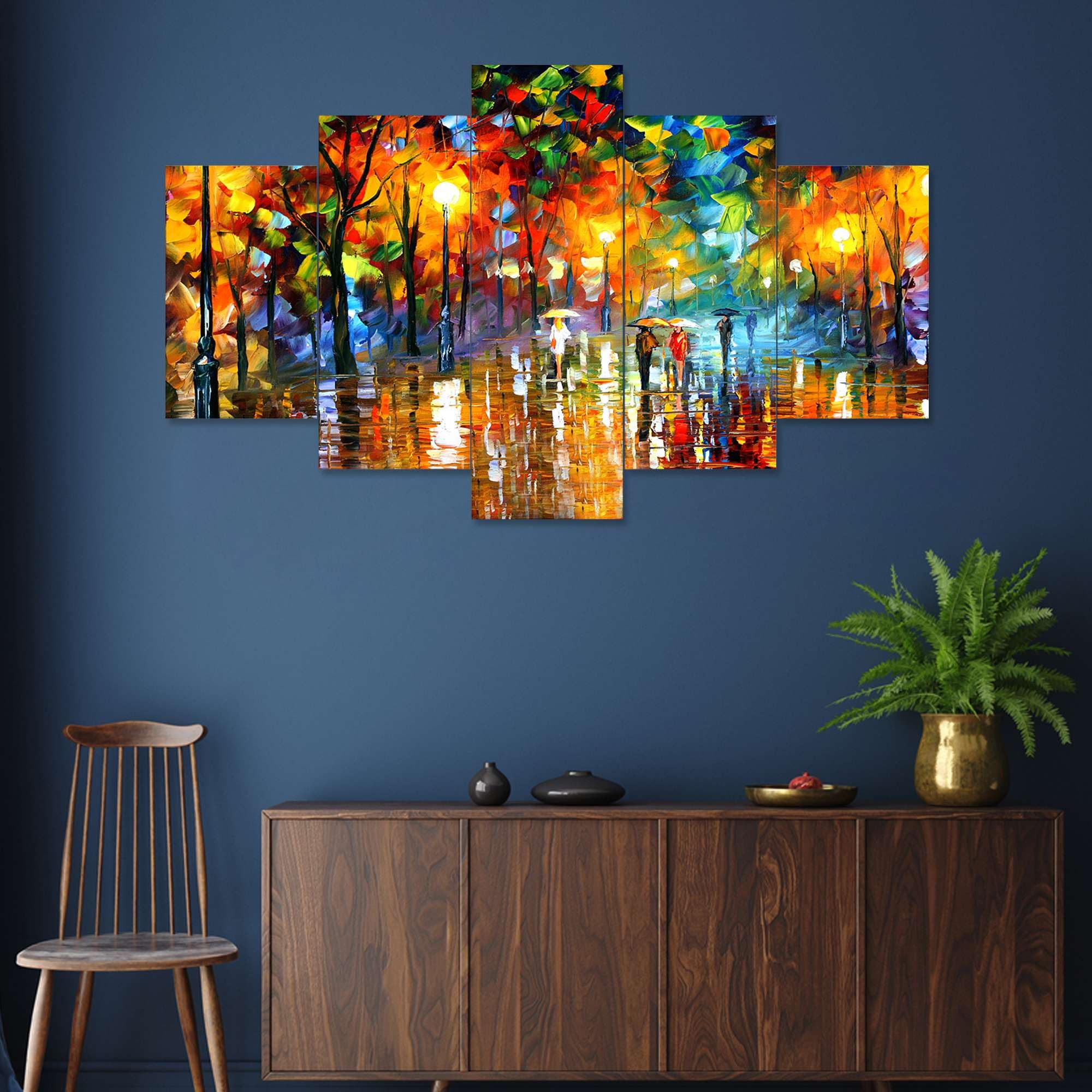 BLACKLUXE LIFESTYLE LTD Set of Five MDF Framed 3D Wall Painting for Home Decoration, Big Size Painting for Living Room, Bedroom (17x30 inches) WE 44 - BLACKLUXECRAFTS