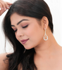 Silver Crystal Drop Dangle Earrings Elegant Long Statement Earrings for Women (BLACKLUXE CRAFTS) - BLACKLUXECRAFTS