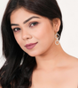 Double Circle Crystal Drop Earrings Sparkling Rhinestone Dangle Jewelry for Women (BLACKLUXE CRAFTS) - BLACKLUXECRAFTS
