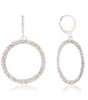 Elegant Crystal Hoop Earrings Sparkling Silver Rhinestone Circle Dangle Jewelry for Women (BLACKLUXE CRAFTS) - BLACKLUXECRAFTS