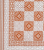 Handmade Cotton Block Print Bed Sheet with Pillow Covers – Rust & White Geometric Jaipuri King Size Bedsheet – Ethnic Indian Bedding Set (BLACKLUXE CRAFTS) - BLACKLUXECRAFTS