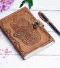 Handmade Leather Journal – Hamsa Hand Embossed Notebook, Vintage Writing Diary, Spiritual Sketchbook & Gift (BLACKLUXE CRAFTS) - BLACKLUXECRAFTS