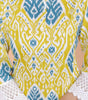 Women's Cotton Printed Mandarin Collar A-Line Kurti with Pant (Lemon) (BLACKLUXE CRAFTS) - BLACKLUXECRAFTS