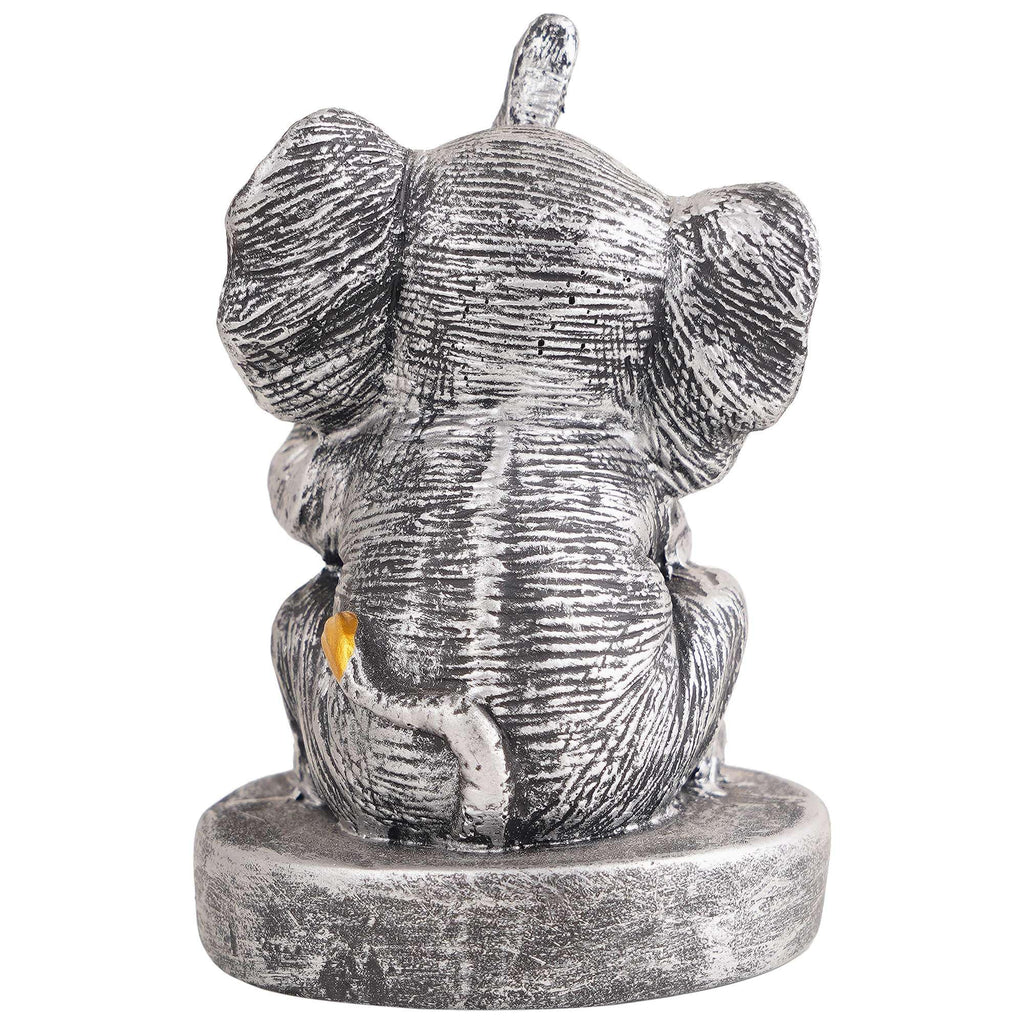Silver Elephant Guitar Figurine – Handcrafted Resin Elephant Musician Statue for Home Décor & Lucky Gift (BLACKLUXE CRAFTS) - BLACKLUXECRAFTS