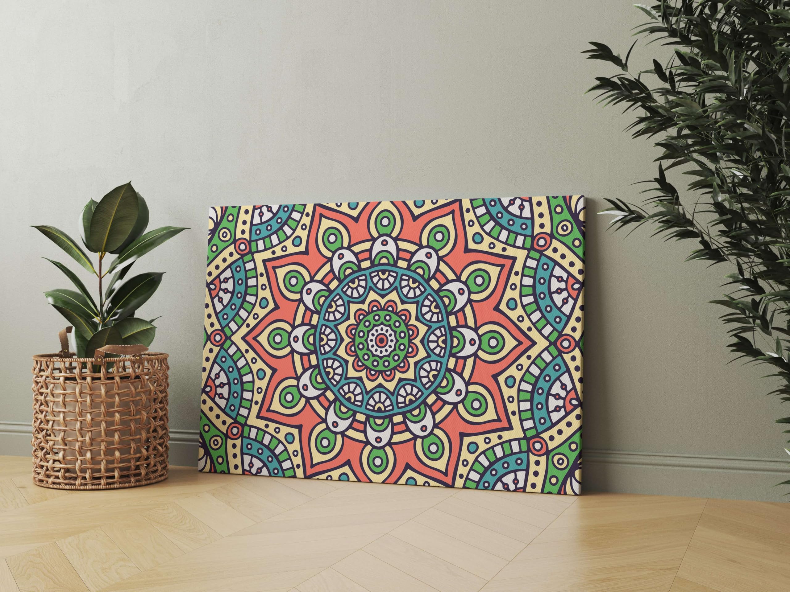 BLACKLUXE LIFESTYLE LTD Mandala Art Painting For Wall Decoration With Frame Canvas Painting For Living Room Bedroom Home Office & Hotels - BLACKLUXECRAFTS