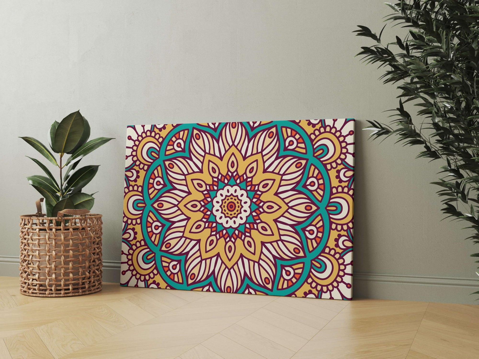 BLACKLUXE LIFESTYLE LTD Mandala Art Painting For Wall Decoration With Frame Canvas Painting For Living Room Bedroom Home Office & Hotels - BLACKLUXECRAFTS