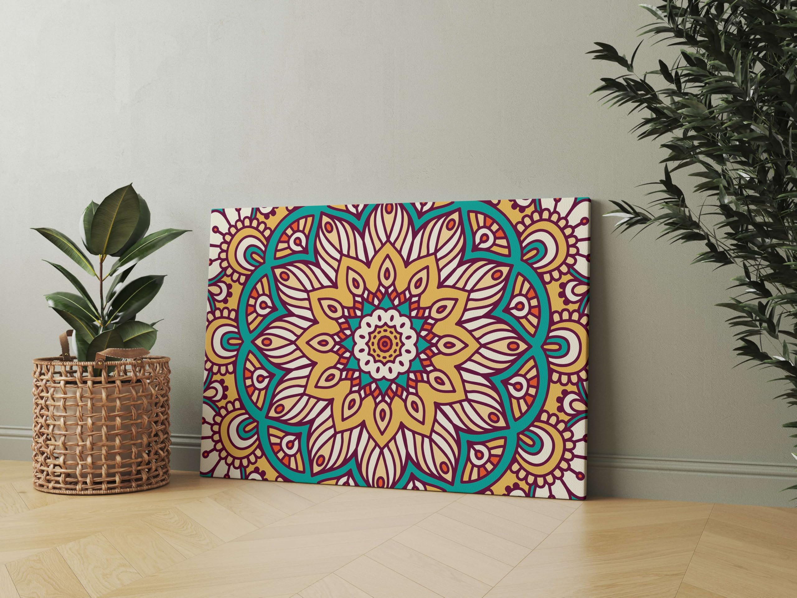 BLACKLUXE LIFESTYLE LTD Mandala Art Painting For Wall Decoration With Frame Canvas Painting For Living Room Bedroom Home Office & Hotels - BLACKLUXECRAFTS