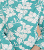 Women's Cotton Floral Printed Mandarin Collar A-Line Kurti with Pant (Sky Blue) (BLACKLUXE CRAFTS) - BLACKLUXECRAFTS