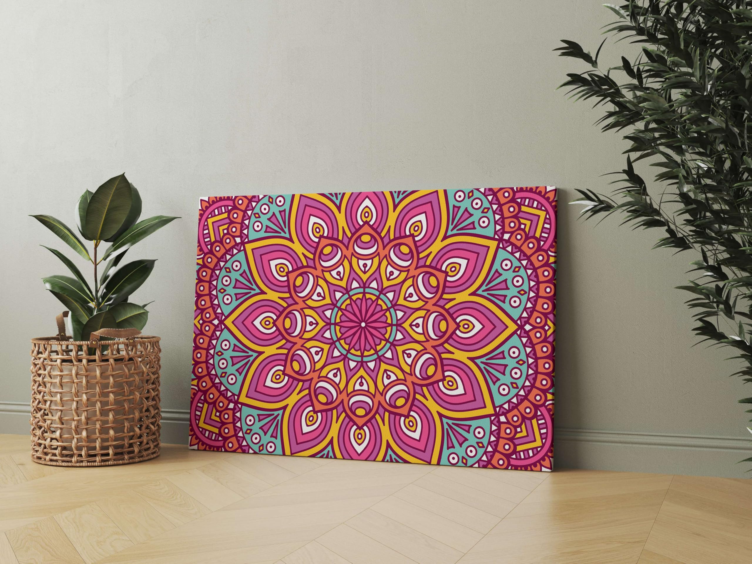 BLACKLUXE LIFESTYLE LTD Mandala Art Painting For Wall Decoration With Frame Canvas Painting For Living Room Bedroom Home Office & Hotels - BLACKLUXECRAFTS