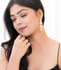 Elegant Triple Pearl Drop Earrings Minimalist Long Dangle Earrings for Women (BLACKLUXE CRAFTS) - BLACKLUXECRAFTS