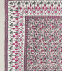 Handmade Indian Cotton Bedsheet with Pillow Covers – Floral Block Print Double Bedspread – Ethnic Boho Bedding from India (BLACKLUXE CRAFTS) - BLACKLUXECRAFTS
