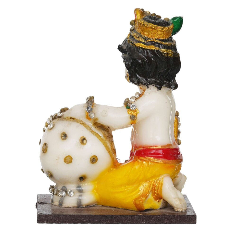 Handcrafted Laddu Gopal Krishna Idol Statue – Decorative Bal Gopal Murti for Home Temple & Gifting(BLACKLUXE CRAFTS) - BLACKLUXECRAFTS