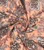 Handmade Peach Floral Cotton Bedsheet with Pillow Covers – Indian Block Print King Size Bedspread (BLACKLUXE CRAFTS) - BLACKLUXECRAFTS