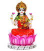 Goddess Lakshmi Idol on Lotus | Hindu Goddess of Wealth Statue | Spiritual Home Décor Gift (BLACKLUXE CRAFTS) - BLACKLUXECRAFTS