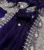 Handmade Indian Navy Blue Embroidered Salwar Sarees | Traditional Ethnic Anarkali Dress with Dupatta – Wedding & Party Wear (BLACKLUXE CRAFTS)