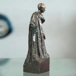 Handmade Mahatma Gandhi Statue | Indian Brass Finish Figurine | Freedom Leader Idol for Home Office Decor & Inspirational Gift (BLACKLUXE CRAFTS) - BLACKLUXECRAFTS
