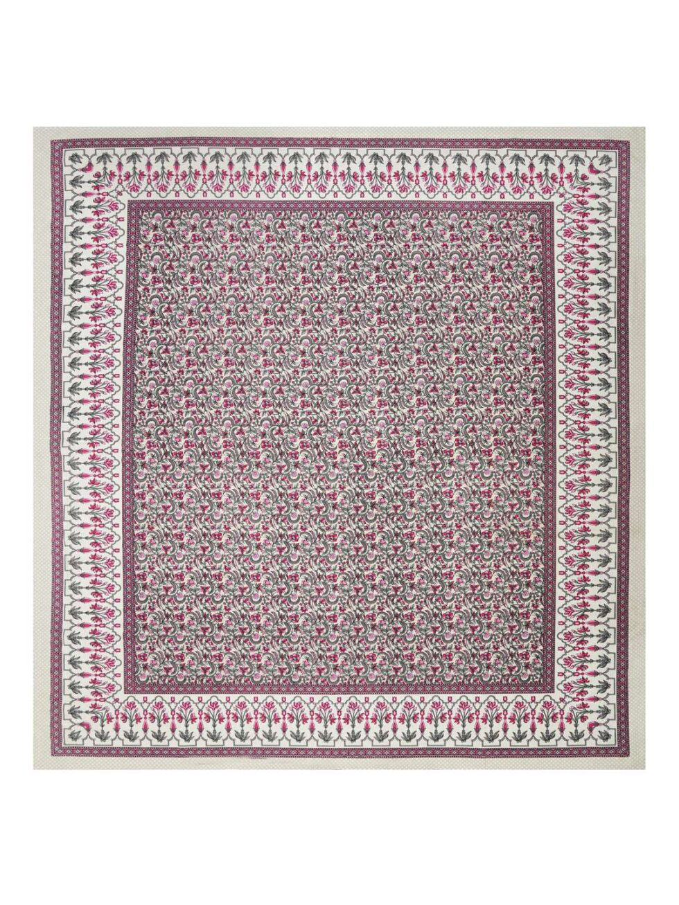 Handmade Indian Cotton Bedsheet with Pillow Covers – Floral Block Print Double Bedspread – Ethnic Boho Bedding from India (BLACKLUXE CRAFTS) - BLACKLUXECRAFTS