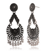 Vintage Oxidized Silver Boho Dangle Earrings for Women Ethnic Indian Tribal Jewelry (BLACKLUXE CRAFTS) - BLACKLUXECRAFTS