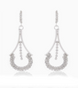 Silver Crystal Drop Dangle Earrings Elegant Long Statement Earrings for Women (BLACKLUXE CRAFTS) - BLACKLUXECRAFTS