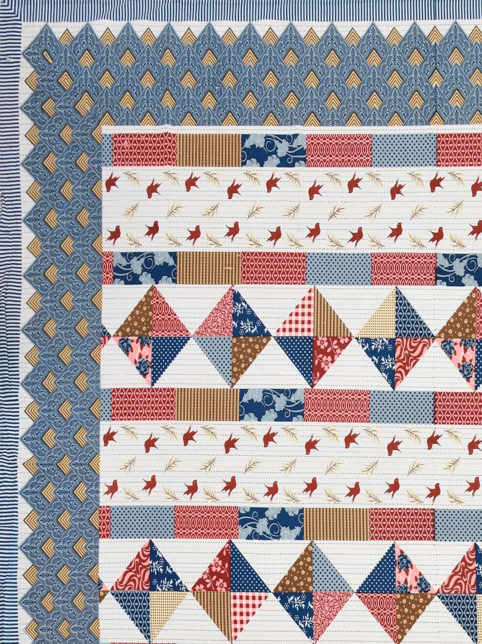 Handmade Cotton Patchwork Bedsheet with Pillow Covers – Boho Quilt Style Bedspread – Ethnic Indian Bedding for King/Queen Size – Lightweight & Breathable (BLACKLUXE CRAFTS) - BLACKLUXECRAFTS