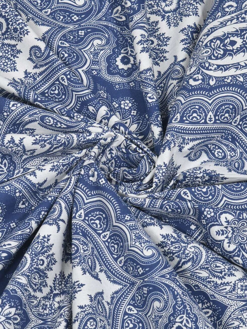 Handmade Cotton Bedsheet with 2 Pillow Covers – Indian Block Print Floral Design – Queen Size Bedspread – Soft & Breathable Bedding Set from India (BLACKLUXE CRAFTS) - BLACKLUXECRAFTS