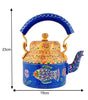 Hand-Painted Aluminium Tea Kettle – 750 ml for kitchen décor Home Décor , Tea Party Serving (BLACK LUXE CRAFTS) - BLACKLUXECRAFTS