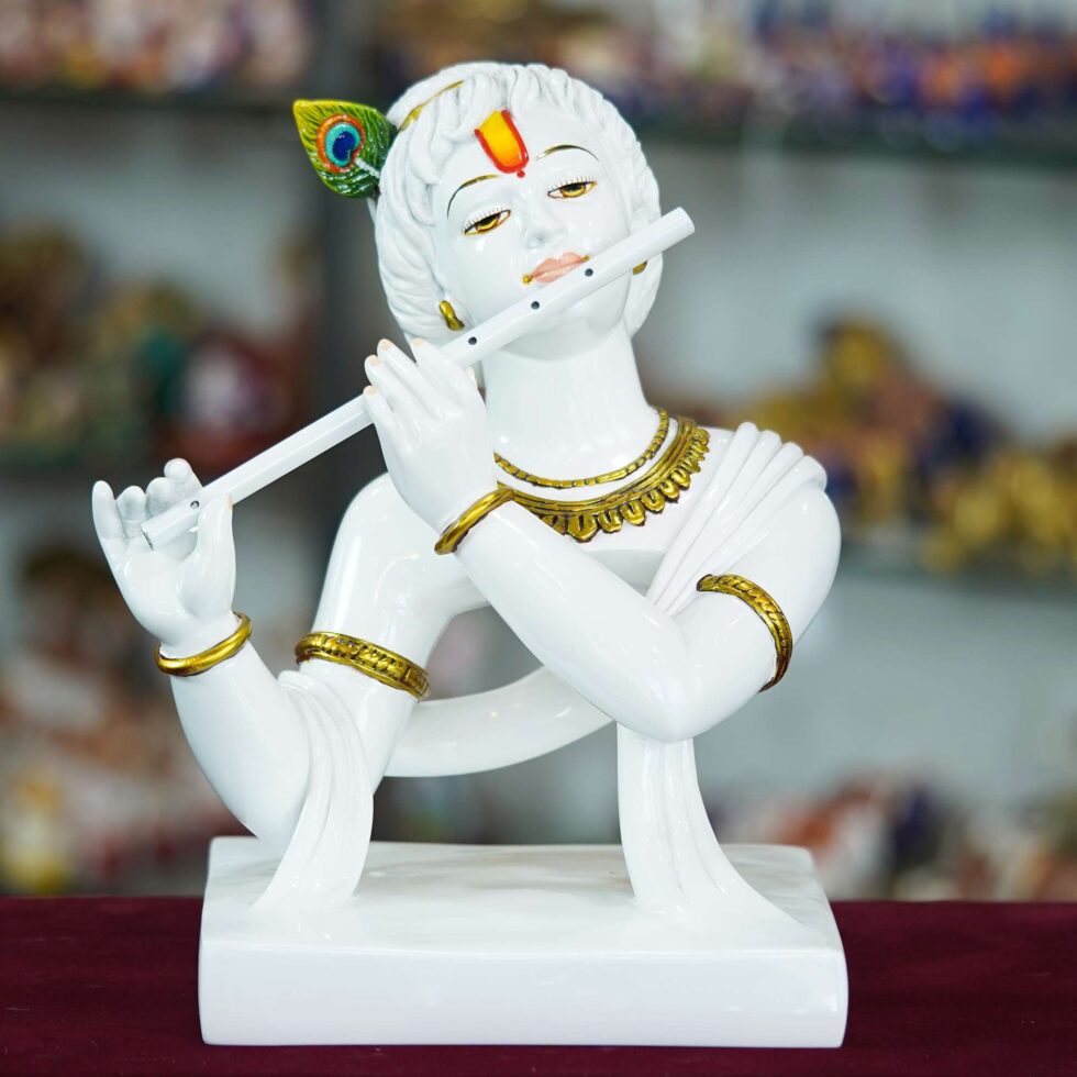 Elegant White Krishna Idol with Flute – Marble Finish Lord Krishna Statue for Home Temple & Gifting
(BLACKLUXE CRAFTS) - BLACKLUXECRAFTS