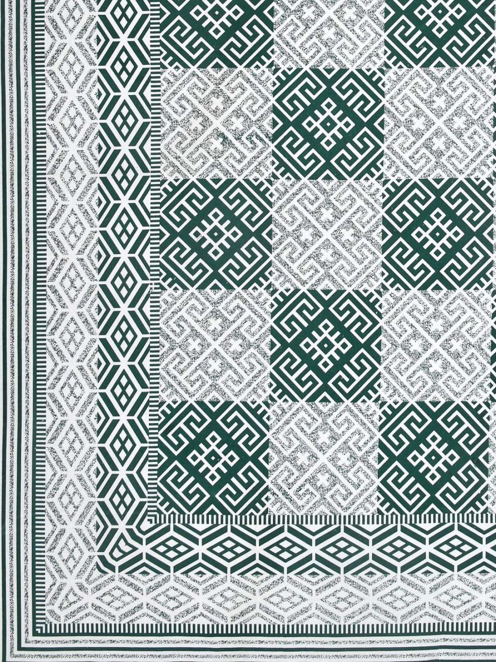Handmade Cotton Double Bedsheet with Pillow Covers – Green & White Block Print | Indian Ethnic Bedding Set for King/Queen Size | Artisan Home Décor (BLACKLUXE CRAFTS) - BLACKLUXECRAFTS