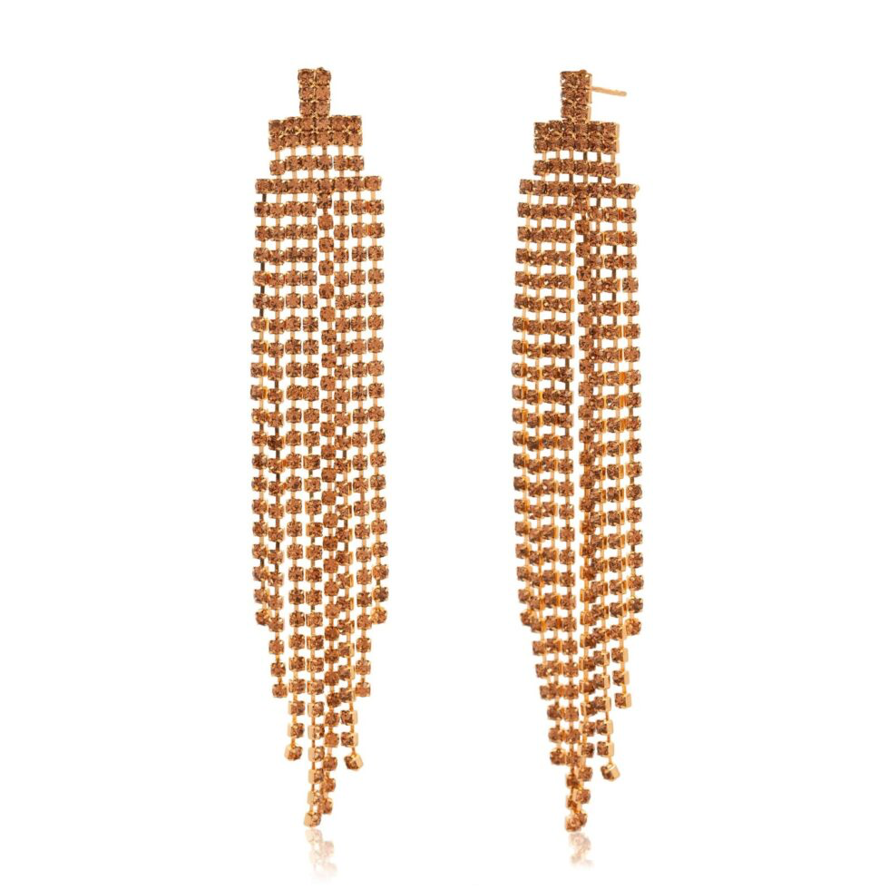 Luxury Gold Tassel Earrings and Choker Necklace Set Statement Bridal & Party Jewelry for Women (BLACKLUXE CRAFTS) - BLACKLUXECRAFTS