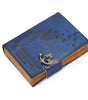 Blue Leather Journal with Feather & Birds – Inspirational Quote Notebook with Lock | Handmade Diary for Writing, Travel, Gifts & Students (BLACKLUXE CRAFTS) - BLACKLUXECRAFTS