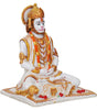 White Marble Finish Lord Hanuman Idol | Hindu God Statue for Home Temple & Spiritual Décor (BLACKLUXE CRAFTS) - BLACKLUXECRAFTS