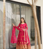 Handmade Magenta Anarkali Gown with Dupatta | Traditional Indian Ethnic Dress | Festival & Wedding Wear from India (BLACKLUXE CRAFTS)