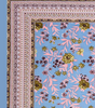 Handmade Blue Floral Cotton Bedsheet with Pillow Covers – Indian Block Print King Size Bedspread | Soft Ethnic Bedding from India (BLACKLUXE CRAFTS) - BLACKLUXECRAFTS