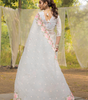 Handmade White Linen Saree with Pink Floral Embroidery | Pure Indian Ethnic Saree | Wedding, Party & Festive Wear | Artisan Crafted Saree from India (BLACKLUXE CRAFTS)