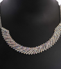 Luxury Silver Rhinestone Tassel Earrings and Choker Necklace Set Sparkling Bridal & Party Jewelry for Women (BLACKLUXE CRAFTS) - BLACKLUXECRAFTS