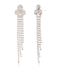 Silver Rhinestone Tassel Earrings Long Crystal Dangle Statement Earrings for Women (BLACKLUXE CRAFTS) - BLACKLUXECRAFTS