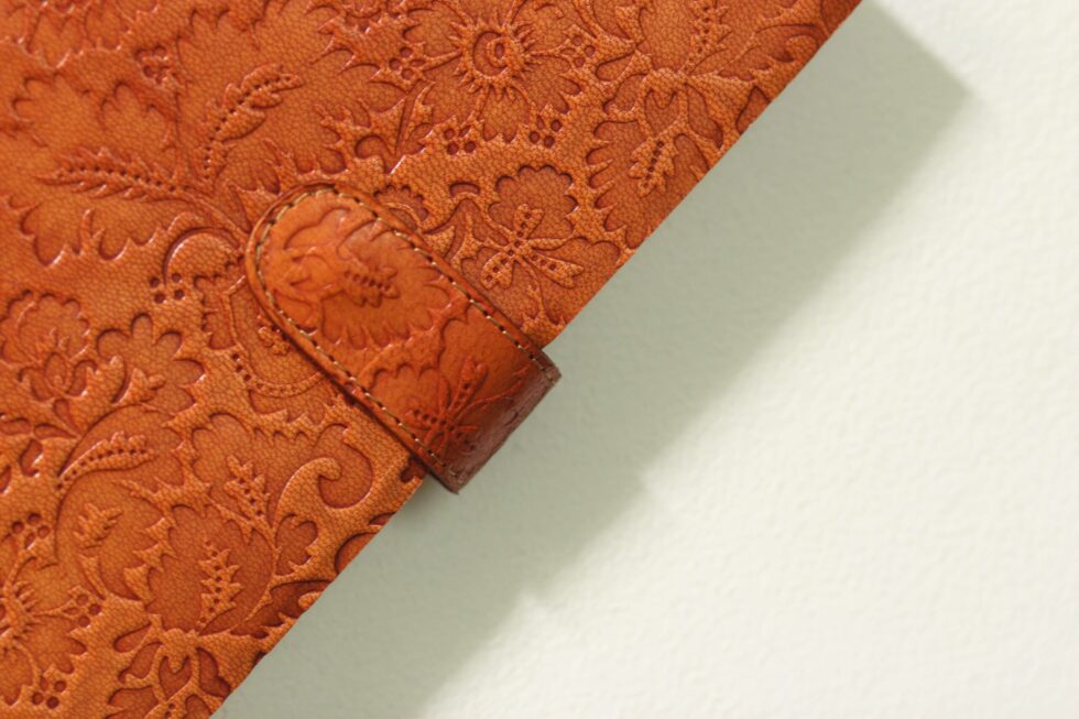 Vintage Brown Embossed Leather Journal Notebook with Strap Closure – Floral Design Writing Diary for Men & Women (BLACKLUXE CRAFTS) - BLACKLUXECRAFTS
