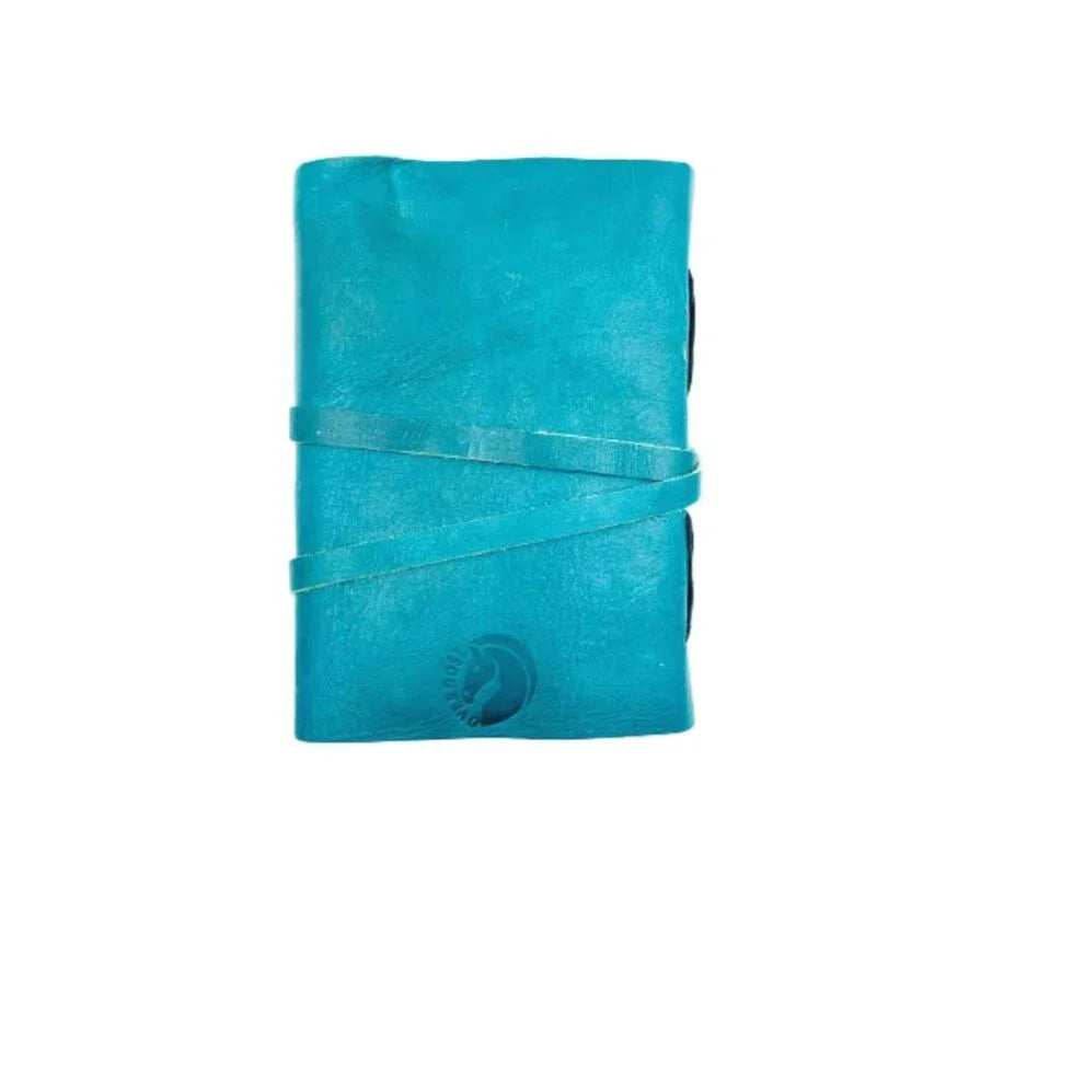 Handmade Teal Leather Journal with Key Lock | Vintage Writing Notebook, Travel Diary & Gift (BLACKLUXE CRAFTS) - BLACKLUXECRAFTS