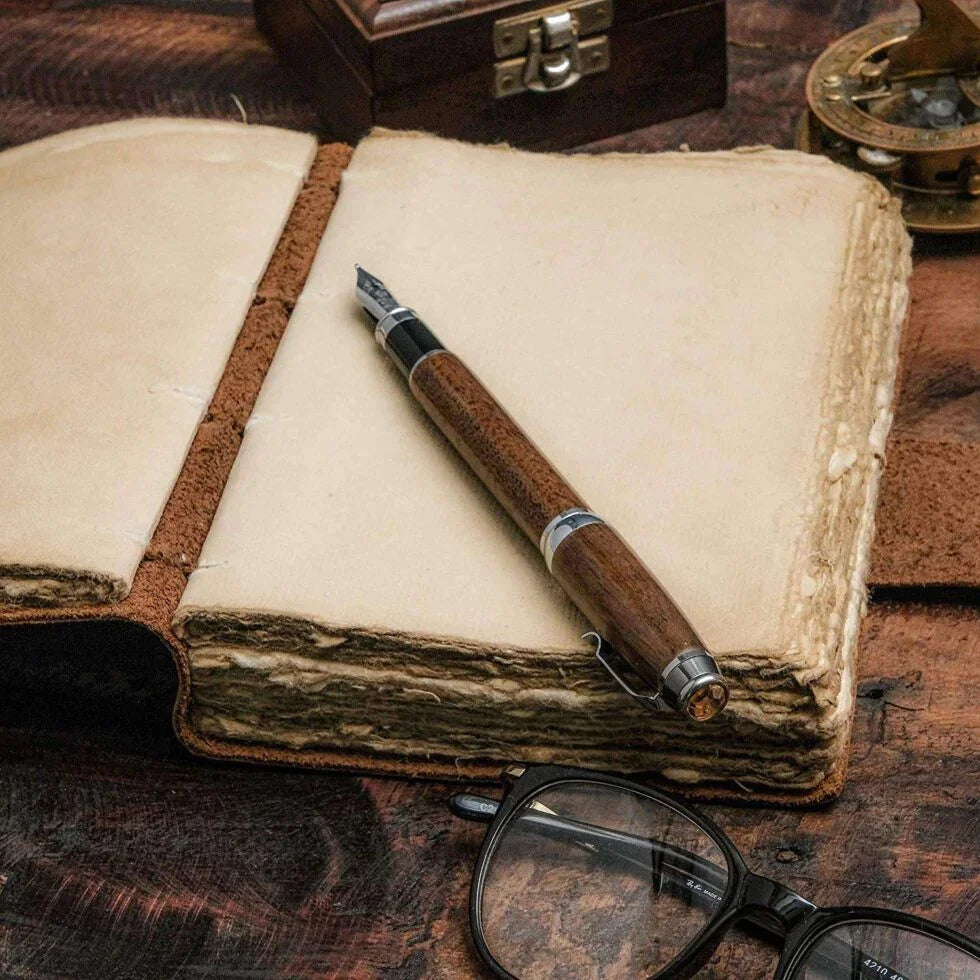 Handmade Vintage Leather Journal with Lock | Rustic Writing Notebook, Travel Diary & Gift (BLACKLUXE CRAFTS) - BLACKLUXECRAFTS