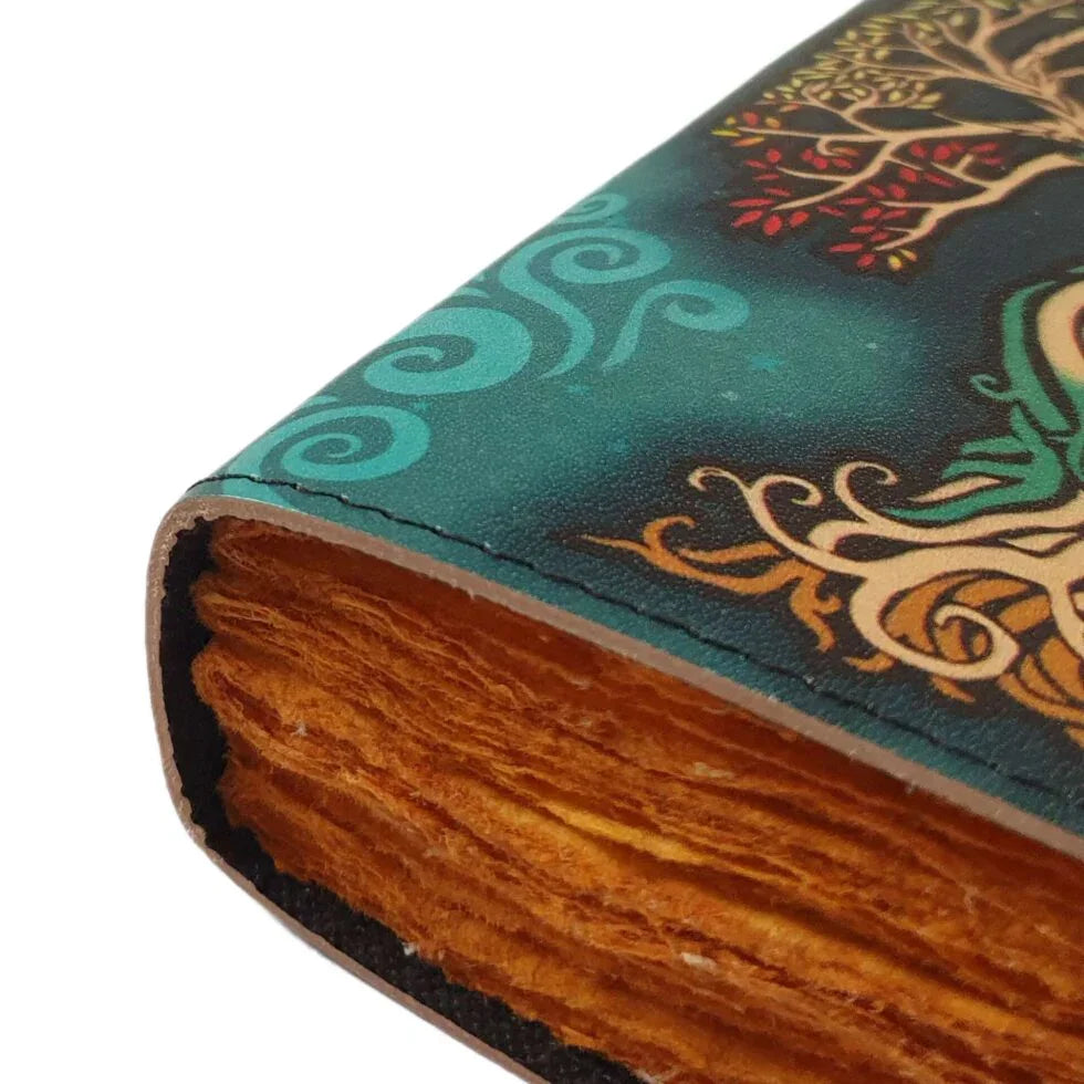 Tree of Life Goddess Journal – Celtic Leather Notebook with Lock | Mystical Wiccan Grimoire, Pagan Sketchbook, Boho Writing Diary (BLACKLUXE CRAFTS) - BLACKLUXECRAFTS