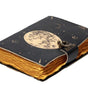 Full Moon Leather Journal – Celestial Handmade Notebook with Lock | Astrology Grimoire, Wiccan Book of Shadows, Vintage Writing Diary (BLACKLUXE CRAFTS) - BLACKLUXECRAFTS