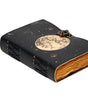 Full Moon Leather Journal – Celestial Handmade Notebook with Lock | Astrology Grimoire, Wiccan Book of Shadows, Vintage Writing Diary (BLACKLUXE CRAFTS) - BLACKLUXECRAFTS
