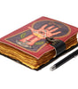 Palmistry Leather Journal – All Seeing Eye Handmade Notebook with Lock | Occult Grimoire, Wiccan Book of Shadows, Vintage Writing Diary. (BLACKLUXE CRAFTS) - BLACKLUXECRAFTS