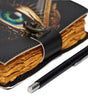 All-Seeing Eye Leather Journal – Handmade Occult Notebook with Lock | Esoteric Grimoire, Wiccan Book of Shadows, Vintage Writing Diary. (BLACKLUXE CRAFTS) - BLACKLUXECRAFTS