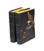 All-Seeing Eye Leather Journal – Handmade Occult Notebook with Lock | Esoteric Grimoire, Wiccan Book of Shadows, Vintage Writing Diary. (BLACKLUXE CRAFTS) - BLACKLUXECRAFTS
